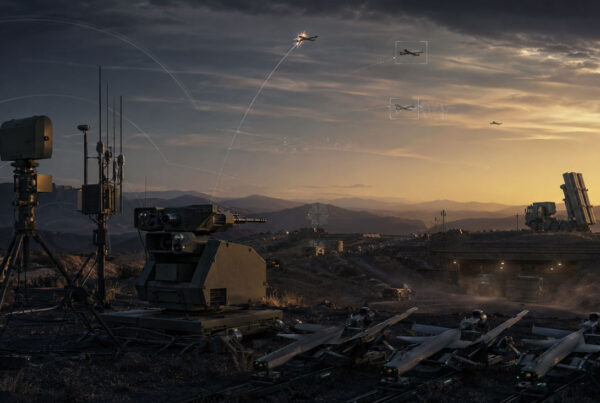 Counter-drone defense system detecting and engaging low-cost unmanned aircraft with radar, electronic sensors, and layered interceptors